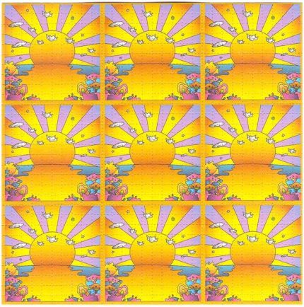 CALIFORNIA SUNSHINE BLOTTER ART LSD ACID SHEET